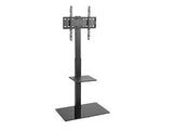 AWH SH-17FS TV floor stand with single shelf-Fits most 32~65"