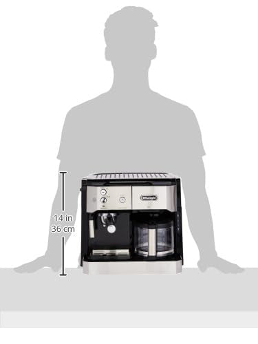 De Longhi Dual Function Coffee Machine Espresso And Drip Coffee Milk Frother BCO421.S (Silver)