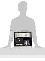 De Longhi Dual Function Coffee Machine Espresso And Drip Coffee Milk Frother BCO421.S (Silver)