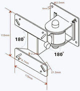 DKM Monitor Wall Mount TV Wall Mount Bracket for 14'' to 25" inch LCD / 4K /Smart Tv Full Motion Swivel Stand (M.com M35) Support 14" - 25" TV / Monitor, 15 kgs capacity