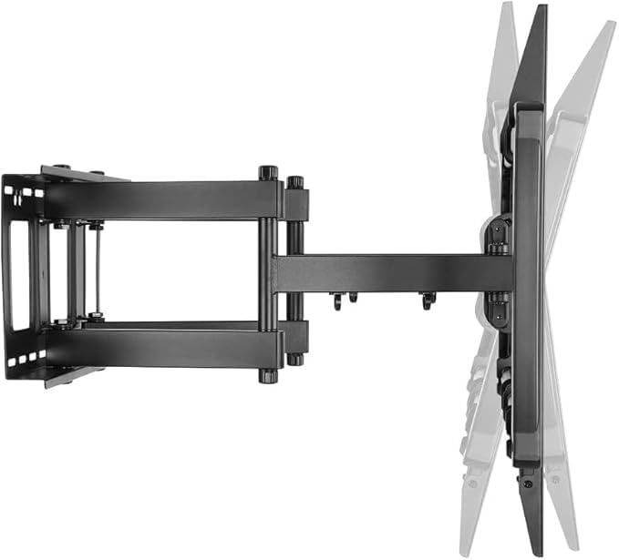 SH-960P Heavy-Duty Full Motion TV Wall Mount for 60–105" Curved & Flat TVs – 80kg Load – Tilt, Swivel, Universal VESA – Black