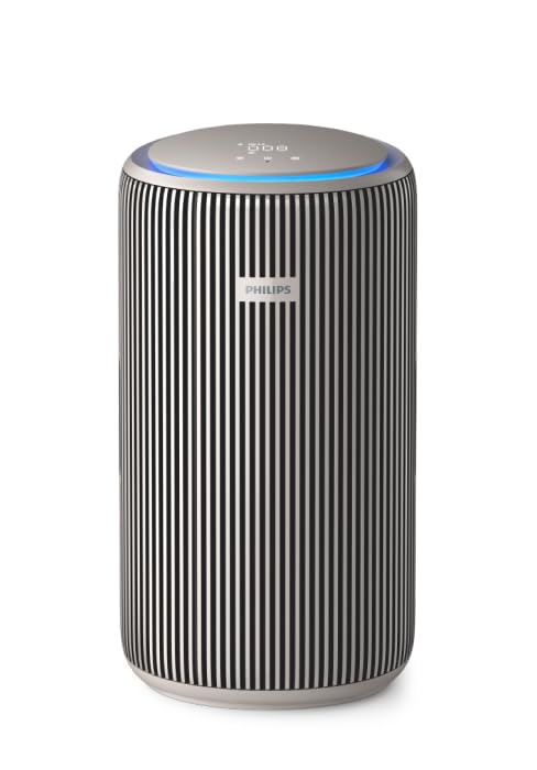 Philips Air Purifier 4200 Series, HEPA NanoProtect+Double Active Carbon Filter, CADR 600m3/h for 156m2, Quiet, Intelligent and Energy efficient, Silver (AC4220/12)
