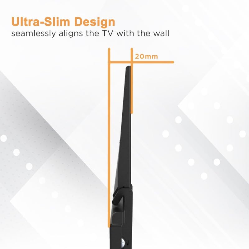 Ultra Slim Flat TV Wall Mount Bracket for LG NANO90 86" Class HDR 4K UHD Smart NanoCell IPS LED TV (86NANO90UNA) Super Low 1.4" Profile Design, Heavy Duty Steel, Flush to Wall, Simple to Install!