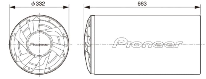 Pioneer TS-WX300TA 12″ Bass-Reflex Tube Type Active Subwoofer