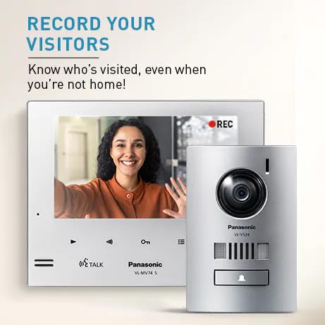 Video Intercom System VL-SV74SX Up to 3 Extension Monitors, Picture Recording,E-Lock Release Support, 7-inch Wide Colour LCD with Touch Sensor