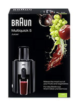 Braun J500 Multiquick 5 Spin Juice Extractor, Black (International Warranty)