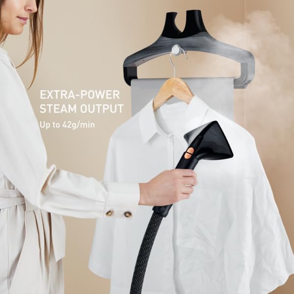 Tefal Pro Style Care IT8480 - Garment Steamer, 2000W, 42g/min Continous Steam, 5 Steam Settings, Refreshes and Sanitizes, Ideal for All Fabrics, Press & Steam Vertical System, Time-Saving