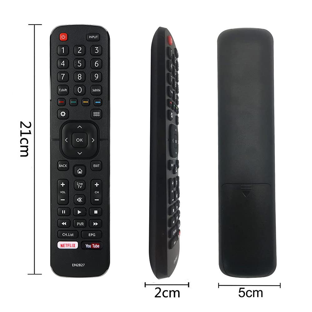 pedkit Remote Control For Hisense TV EN2B27 Handheld Remote Controller Replacement for Hisense 32K3110W 40K3110PW 50K3110PW 40K321UW 50K321UW 55K321UW