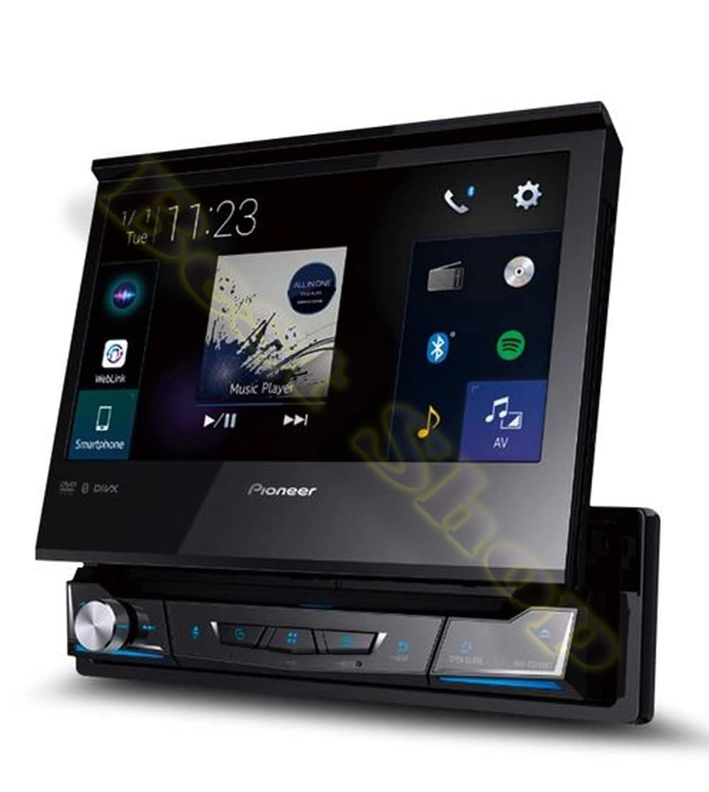 Pioneer AVH-Z7250BT In-Dash 1-DIN DVD Multimedia AV Receiver with 7″ Touchscreen Display, Apple CarPlay, Android Auto, WebLink, Built-in Bluetooth and Full HD Video Playback from USB Device, Black