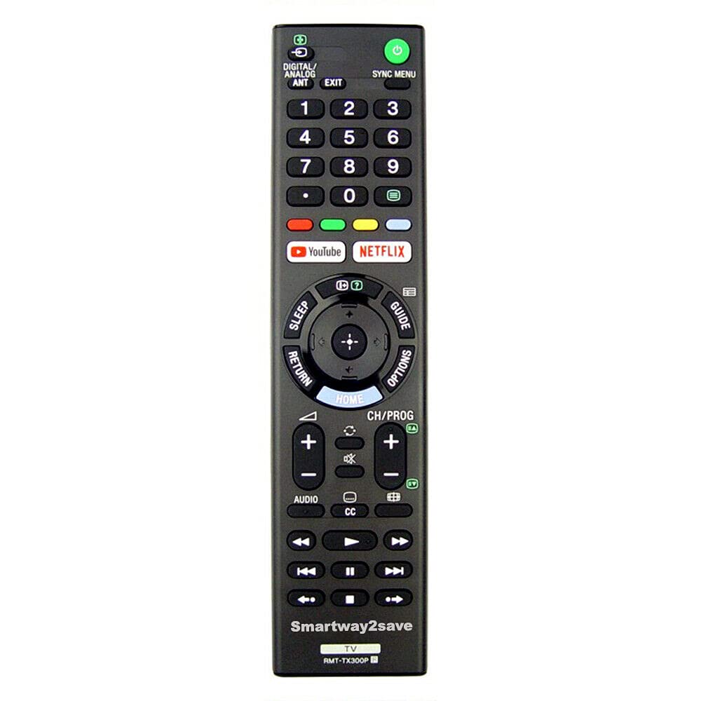Smartway2save RMT-TX300P Universal Replacement TV Remote Control Substitute for Sony RMF-TX200U RMF-TX300U RMF-TX201U RMF-TX310U RMF-TX220U RMF-TX300B RMF-TX310B RMF-TX200B RMT-TX102U RMT-TX100U