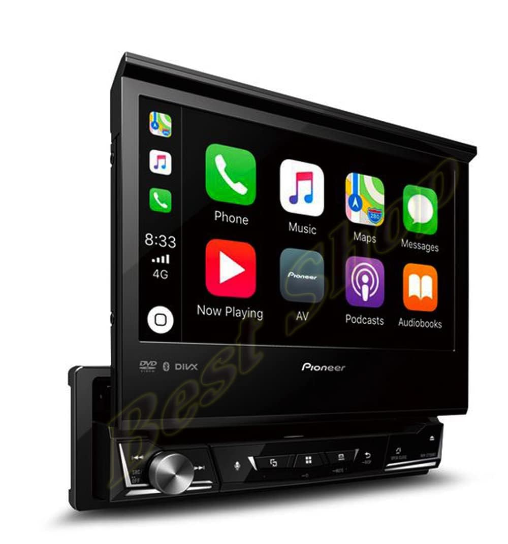 Pioneer AVH-Z7250BT In-Dash 1-DIN DVD Multimedia AV Receiver with 7″ Touchscreen Display, Apple CarPlay, Android Auto, WebLink, Built-in Bluetooth and Full HD Video Playback from USB Device, Black