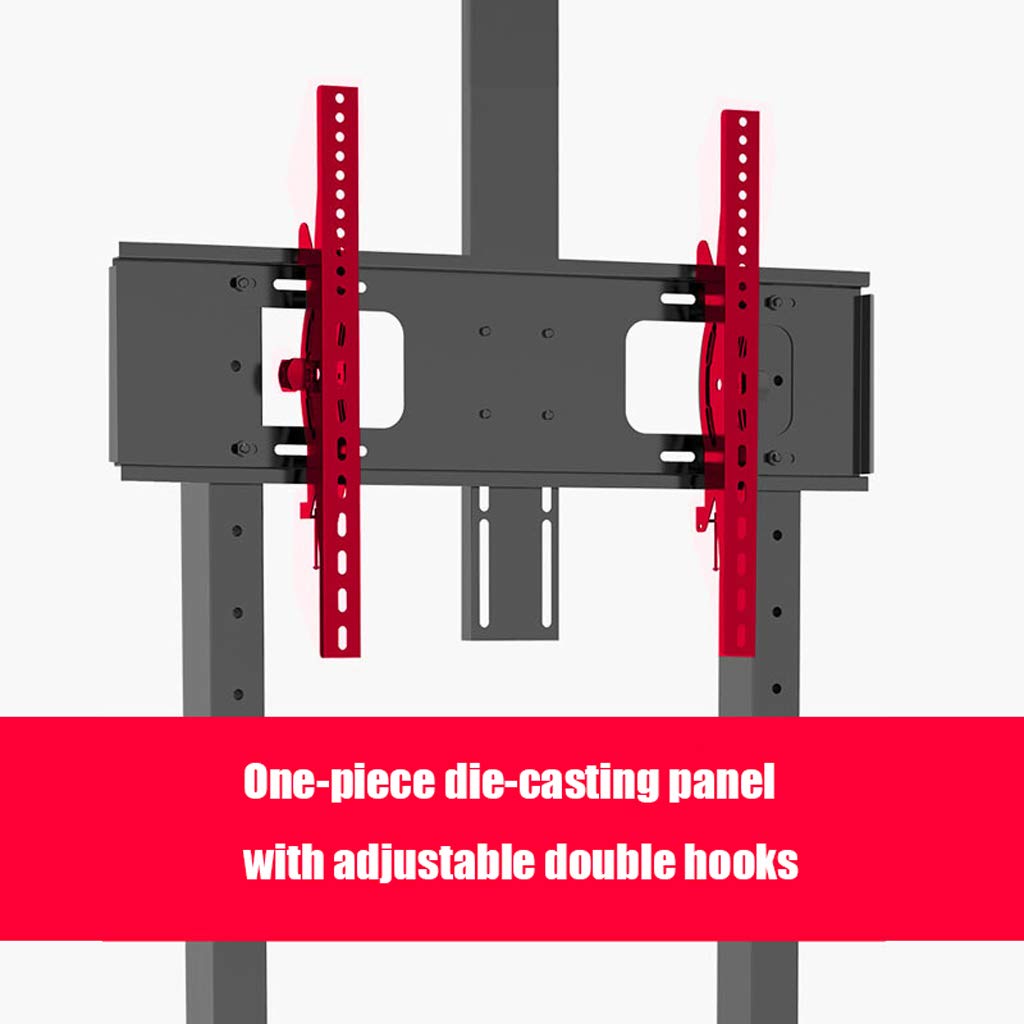 WLNKJ Tv Stand Trolley, Height Adjustable Floor-standing Mobile Tv Cart Shelf Stand with 360 ° Brake Wheel for 32-70" Screen Monitors