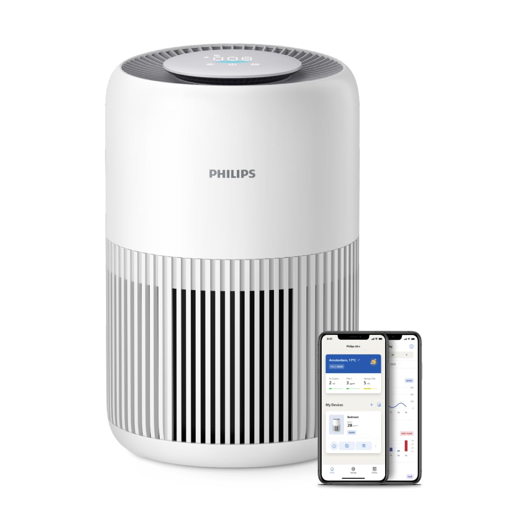 PHILIPS AC3420/10 2-in-1 Air Purifier and Humidifier, 3400 Series, 78 m2, CADR 300m³/s, 3-Layer HEPA Filter, Remote Control with Air+ App