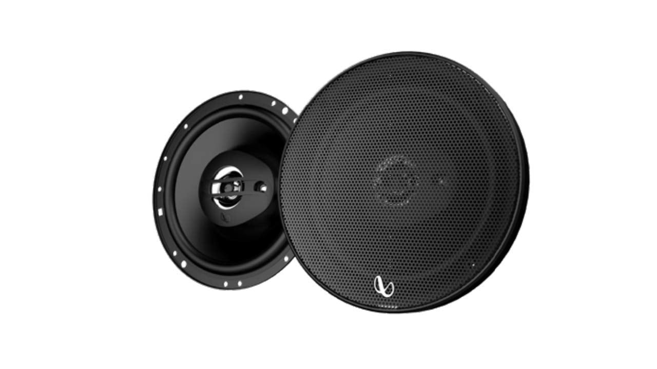 Infinity Car 3-Way Coaxial Speaker with Grille | Alpha 6530 | Peak Power - 290W | RMS Power - 40W | Wired 6.5 Inch 3-Way Coaxial Speaker (Black)
