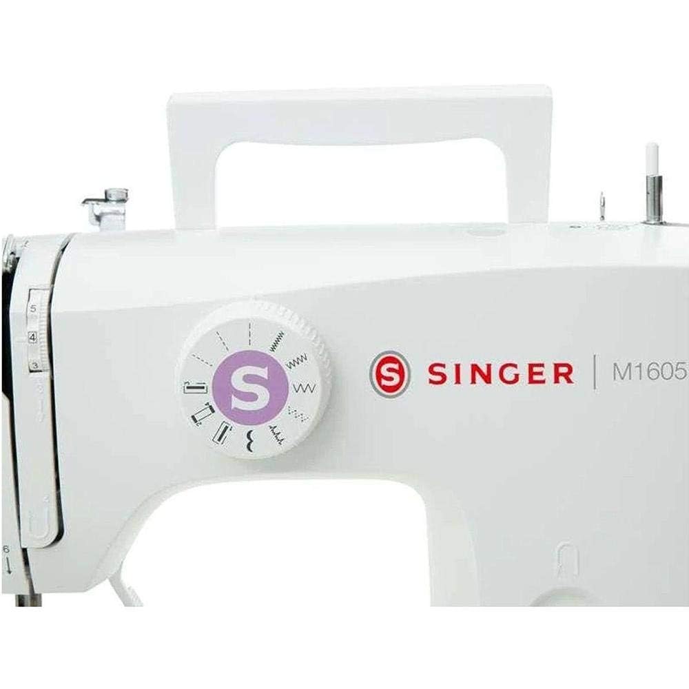 Singer M1605 Domestic Sewing Machine, 6 Built-in Stitches, Easy Stitch Selection, with Front loading Bobbin & Adjustable Thread Tension Dial