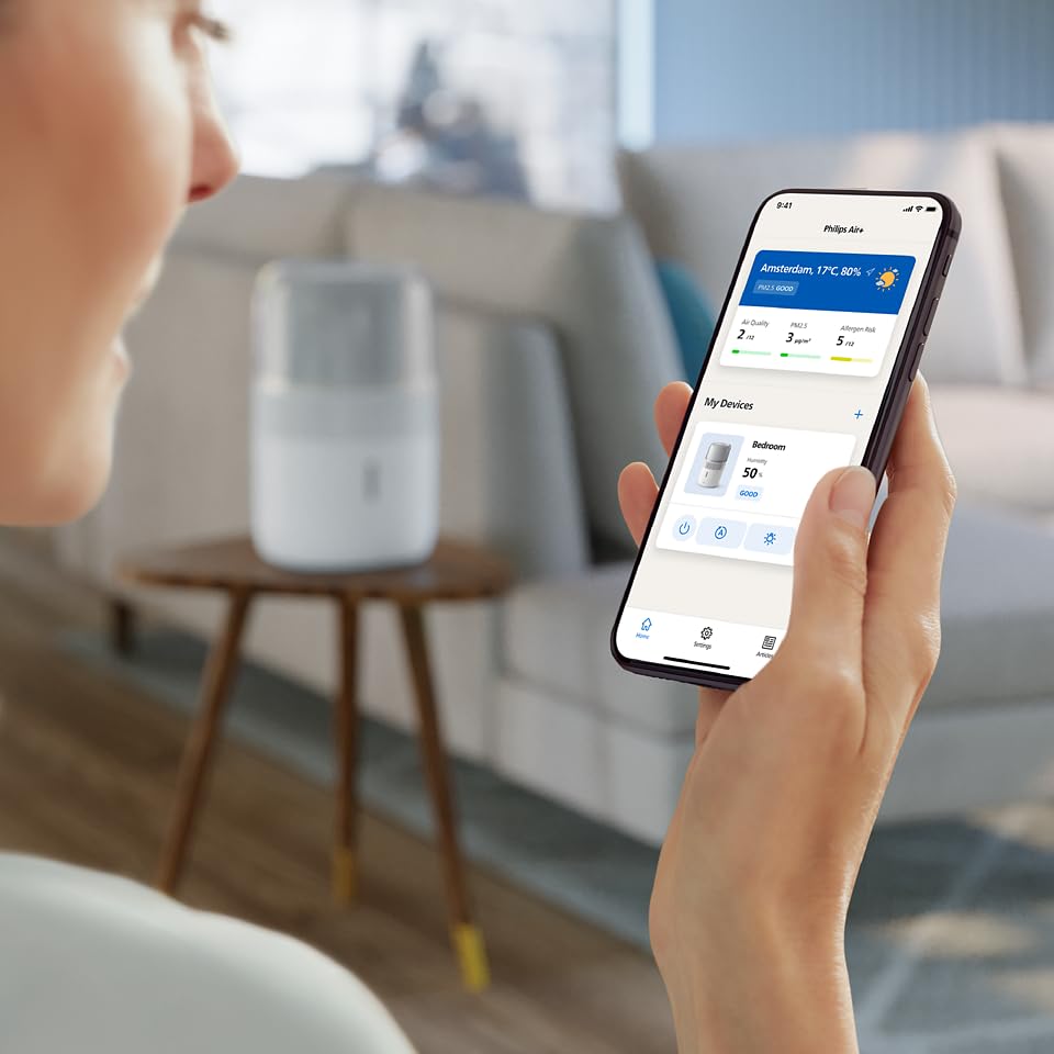 Philips Air Humidifier, For Rooms Up To 56m², 400ml/h Humidification Rate