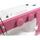 Janome 1522PG Pink Mechanical Sewing Machine | 22 Integrated Stitches | 1 Step Automatic Eyelet | Automatic Threader | Free Arm | LED Light | Anniversary Edition
