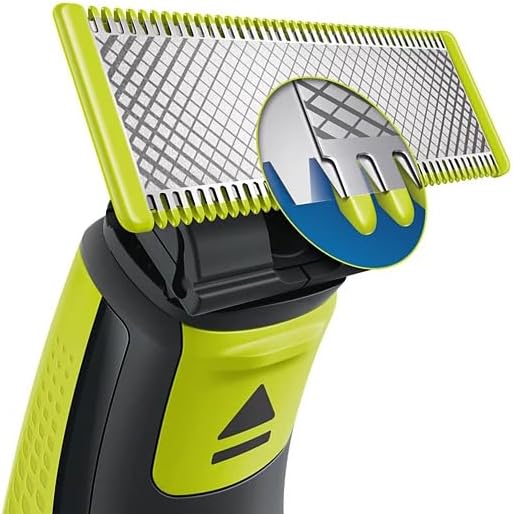 فيليبس OneBlade Pro ماكينة للوجه والجسم QP6542/10، للتشذيب والحلاقة مع مشط دقيق بـ 12 طولاً، مقاومة للماء، استخدام لاسلكي لمدة 90 دقيقة
