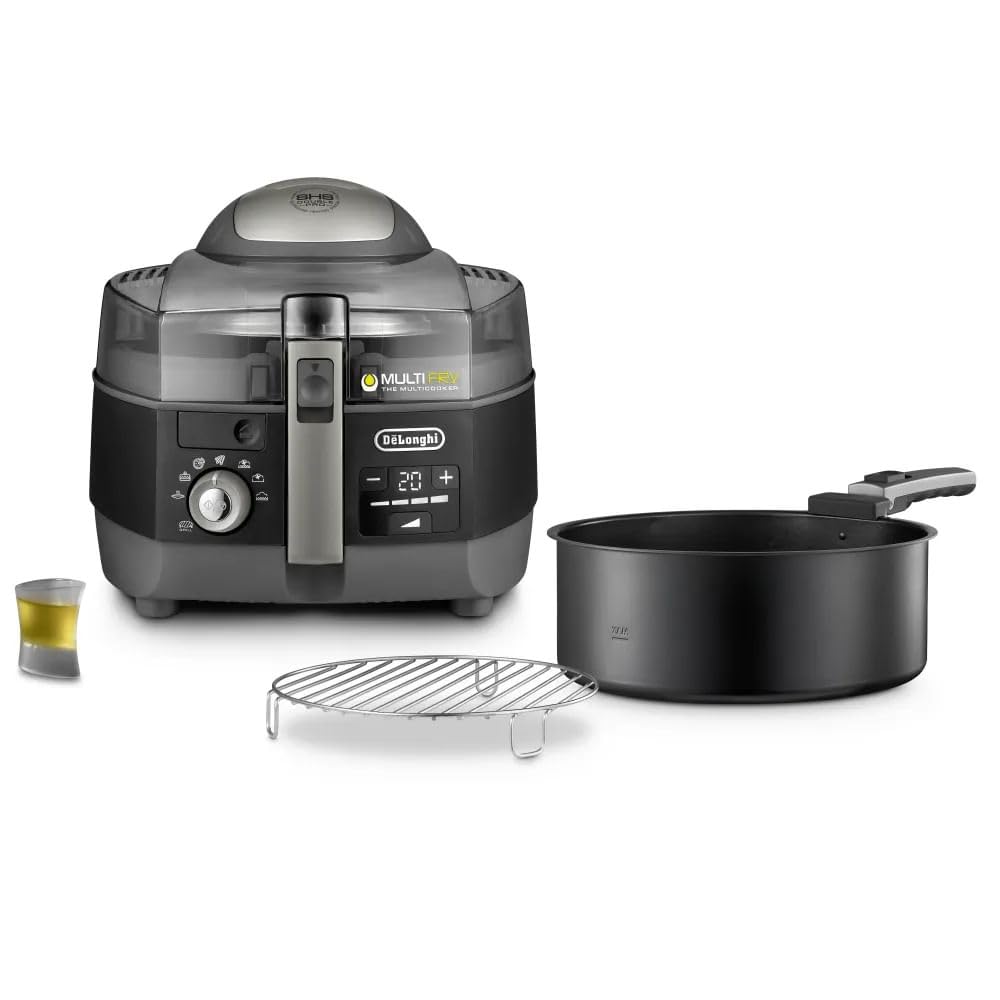 De'Longhi Multicooker and Hot Air Fryer Black, 220-230V 50/60Hz 2300W, ‎FH1396/1.BK