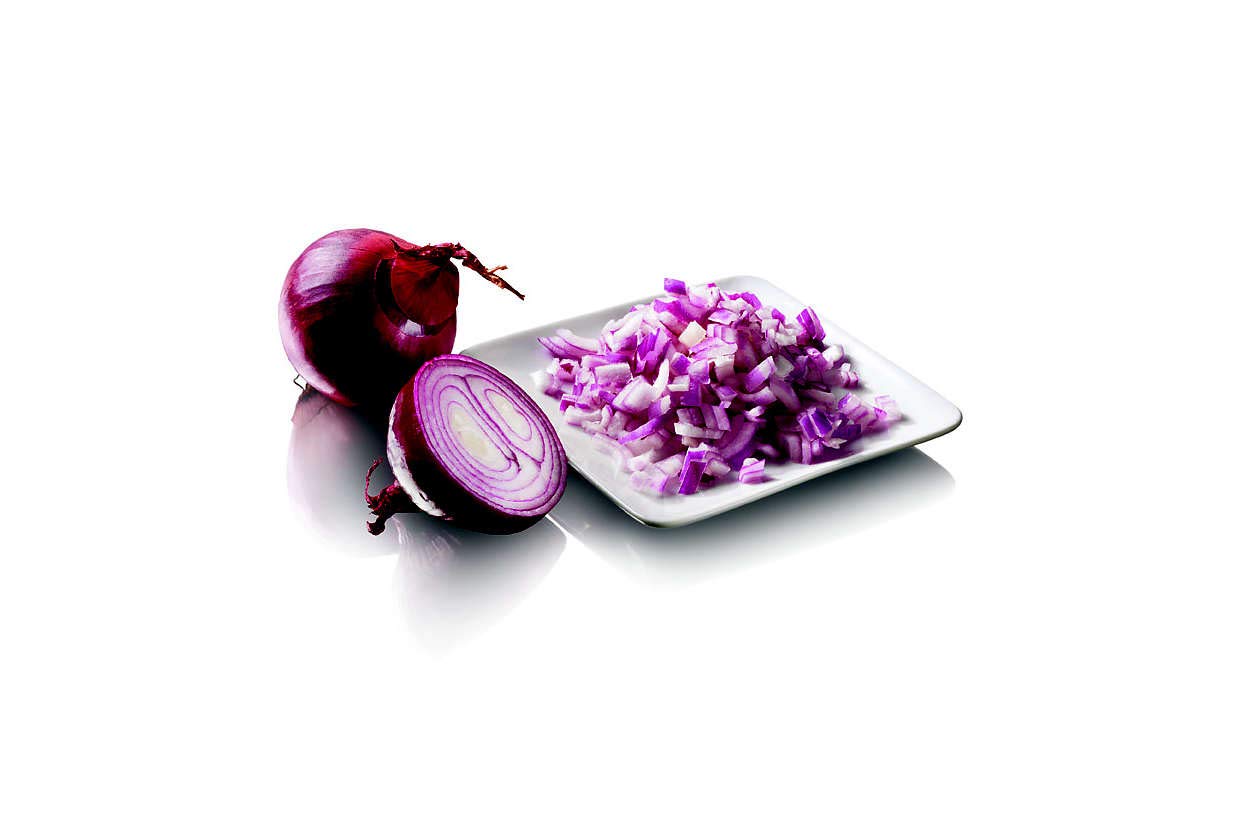 PHILIPS Daily Collection Chopper HR1393/01, 450W, Easy press down operation, Large 0.7 L bowl, White, Stainless steel blade