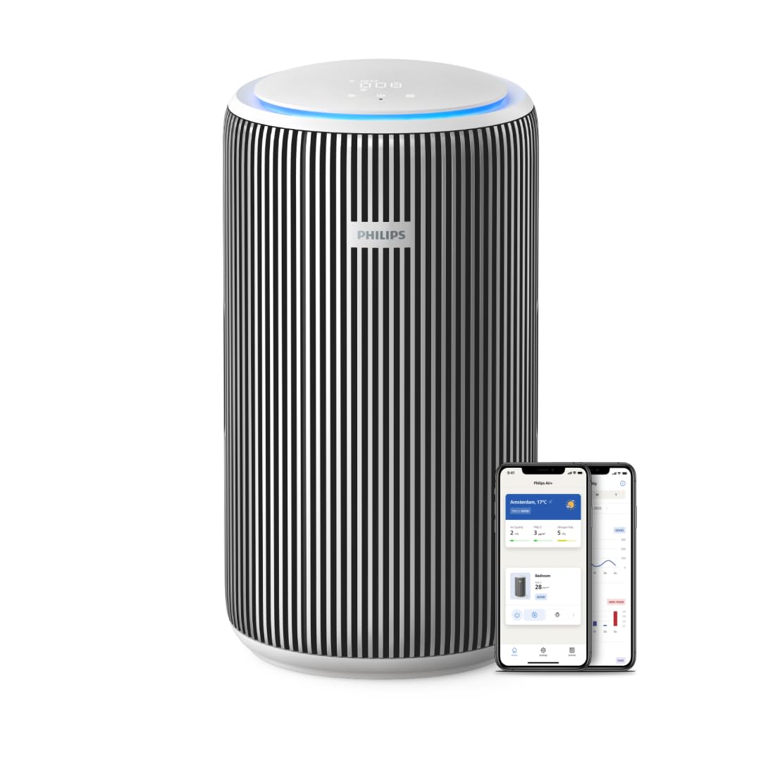 Philips Air Purifier 3200 Series, HEPA NanoProtect + Active Carbon Filter, CADR 520m³/h for 135m² Allergy sufferers, Ultra-quiet, Intelligent and Energy efficient