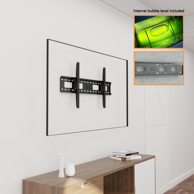 Ultra Slim Flat TV Wall Mount Bracket for LG NANO90 86" Class HDR 4K UHD Smart NanoCell IPS LED TV (86NANO90UNA) Super Low 1.4" Profile Design, Heavy Duty Steel, Flush to Wall, Simple to Install!
