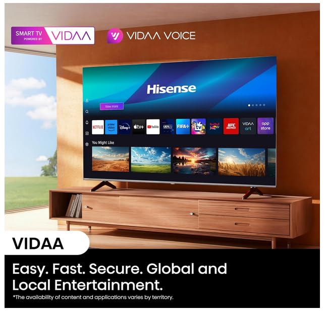 Hisense 75 inch Smart TV UHD 4K A6N-Dolby Vision,Game Mode Plus,Smooth Motion with MEMC,AI Sports Mode,Voice Control,Share to TV,Youtube,Netflix,Disney+,Shahid and Anghami,A61N (2024 UAE Version)