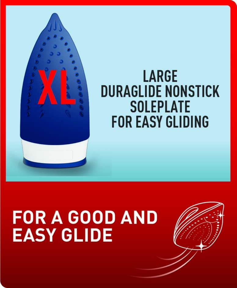 TEFAL Steam Iron | Easy Steam | Iron Steamer | 1200 W | 220 ml | Anti-scale | Non-stick | Blue |2 Years Warranty | FV1941M0