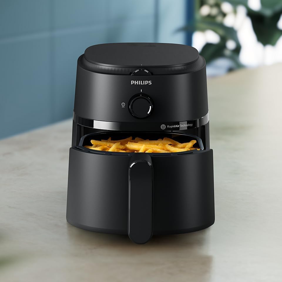 Philips Airfryer 1000 Series - 3.2L, 1300W, Rapid Air Technology, Analog, Black - NA110/09