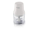 PHILIPS Daily Collection Chopper HR1393/01, 450W, Easy press down operation, Large 0.7 L bowl, White, Stainless steel blade