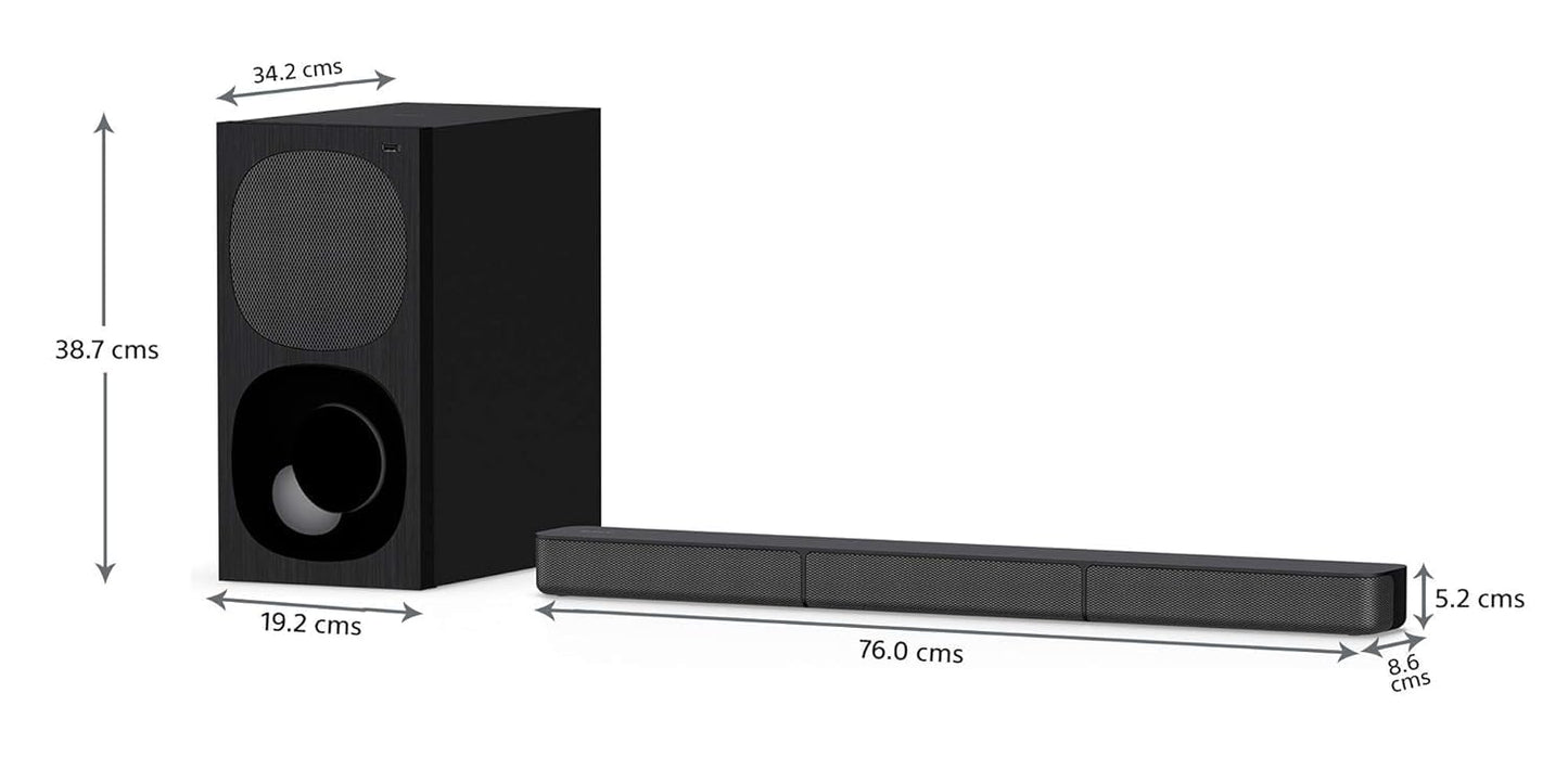 Sony HT-S20R - 5.1ch Soundbar with wired subwoofer and rear speakers, Bluetooth, USB, HDMI, black