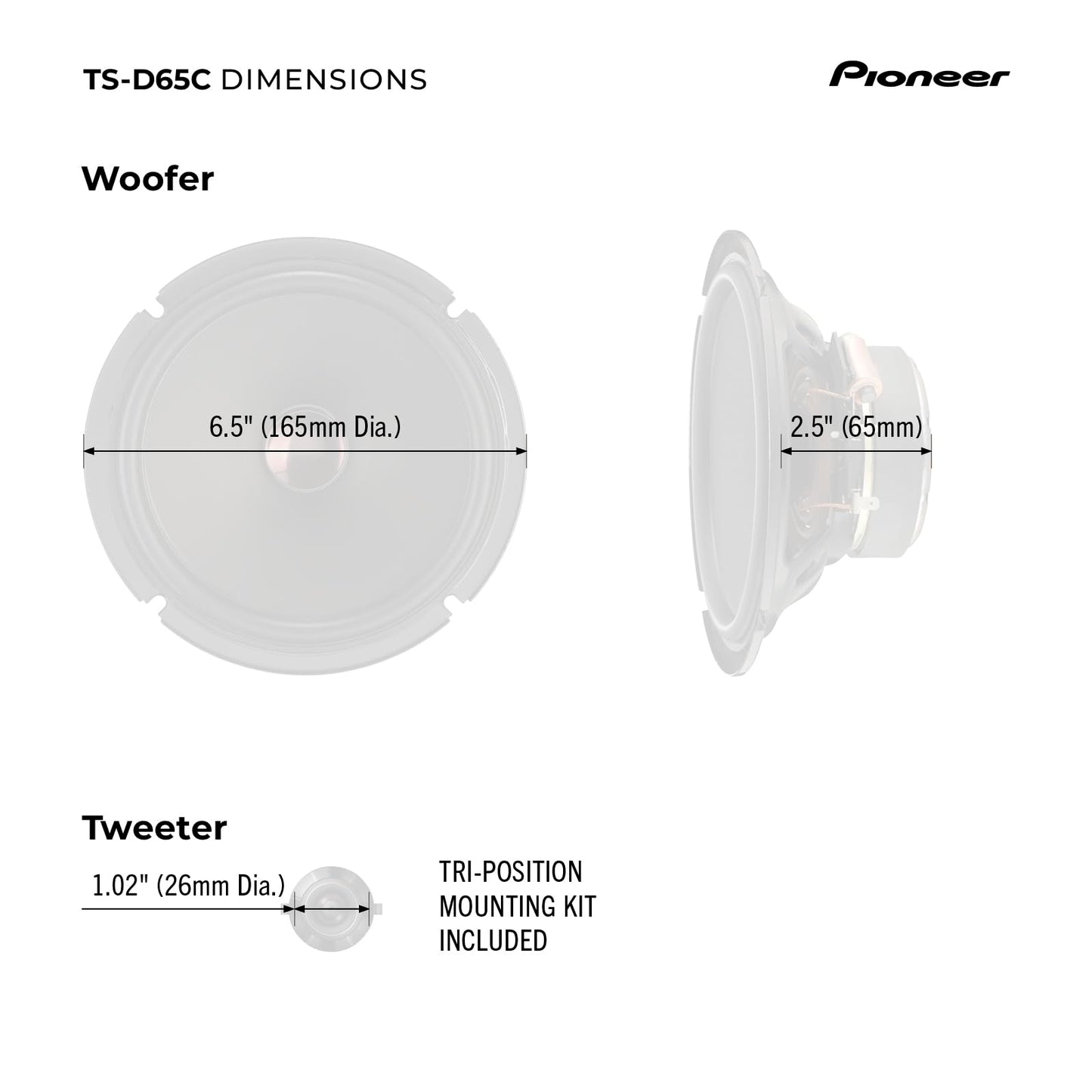 PIONEER TS-D Speakers