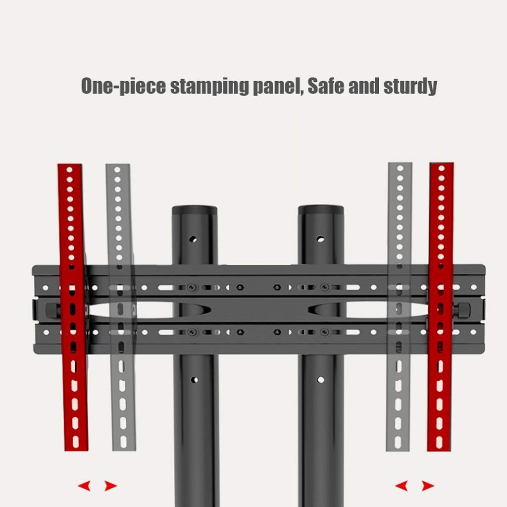 WLNKJ Tv Stand Trolley, Height Adjustable Floor-standing Mobile Tv Cart Shelf Stand with 360 ° Brake Wheel for 32-70" Screen Monitors