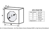 Kenwood Car Audio KFC-PS3017W PS-Serie Subwoofer, 30 cm, 2000 W, Single VC, 4 Ohm