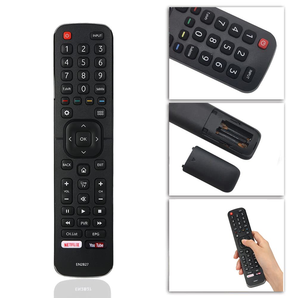 pedkit Remote Control For Hisense TV EN2B27 Handheld Remote Controller Replacement for Hisense 32K3110W 40K3110PW 50K3110PW 40K321UW 50K321UW 55K321UW