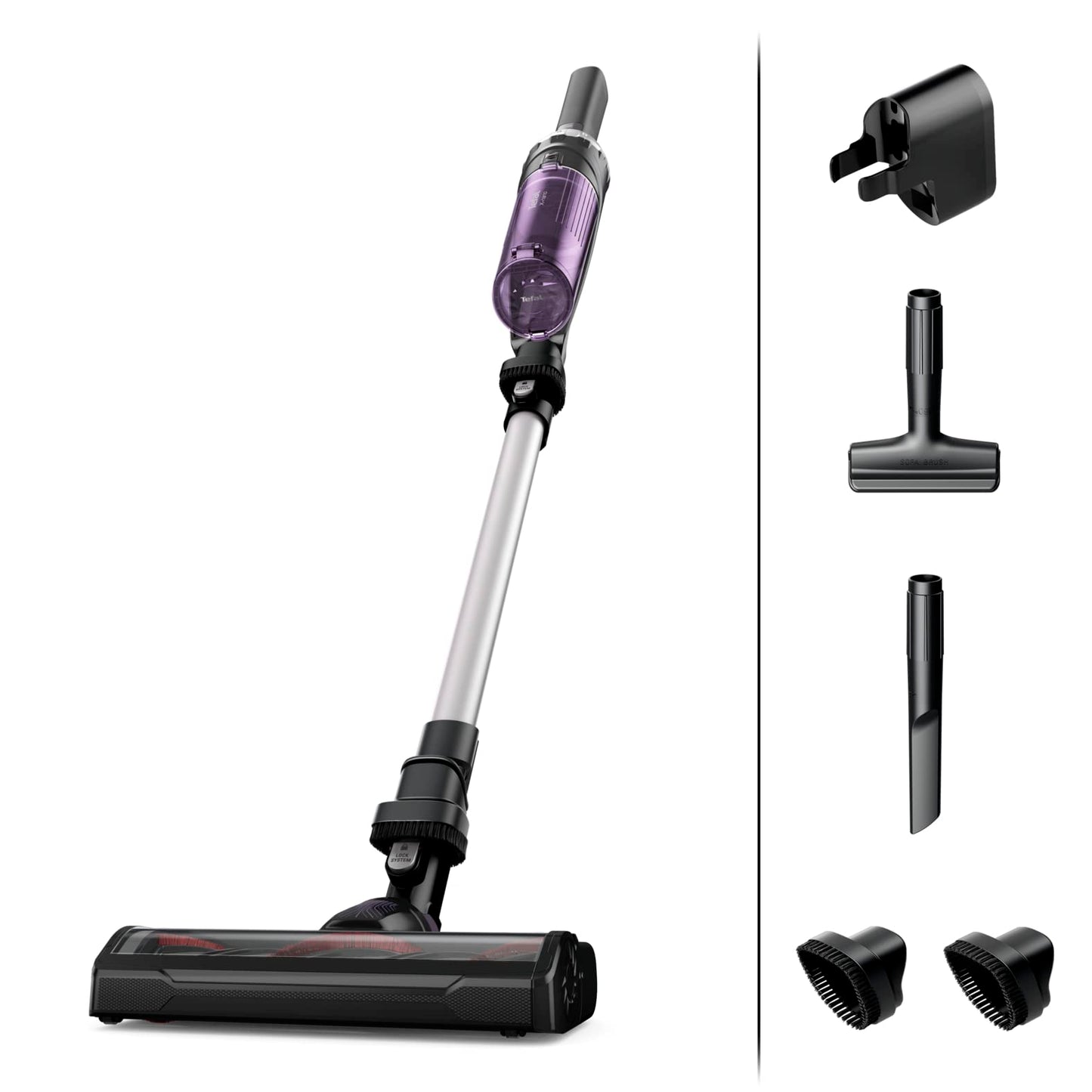Tefal X-Nano TY1129 - Handstick Vacuum Cleaner, 100W, 0.4L Dust Box Capacity, 1.75kg, Up to 40min Running Time, Motorized Brush Head with LED