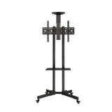 VBARV Swivel Universal TV Stand/Base - TV Cart Floor Stand for 32-55 Inch LCD LED TVs,Height Adjustable TV Mount,with Lockable Wheels, VESA 640x400mm, Holds Up To 100lbs