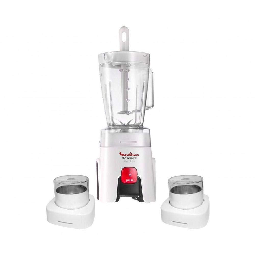 Moulinex Blender, 450 watts, 2 kg capacity, 1.5 liter jar, plastic, White, LM242027