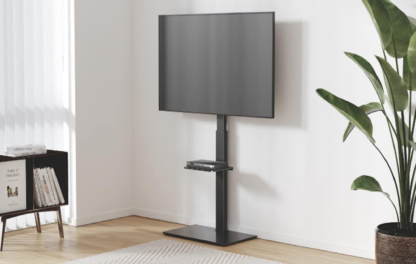 AWH SH-17FS TV floor stand with single shelf-Fits most 32~65"