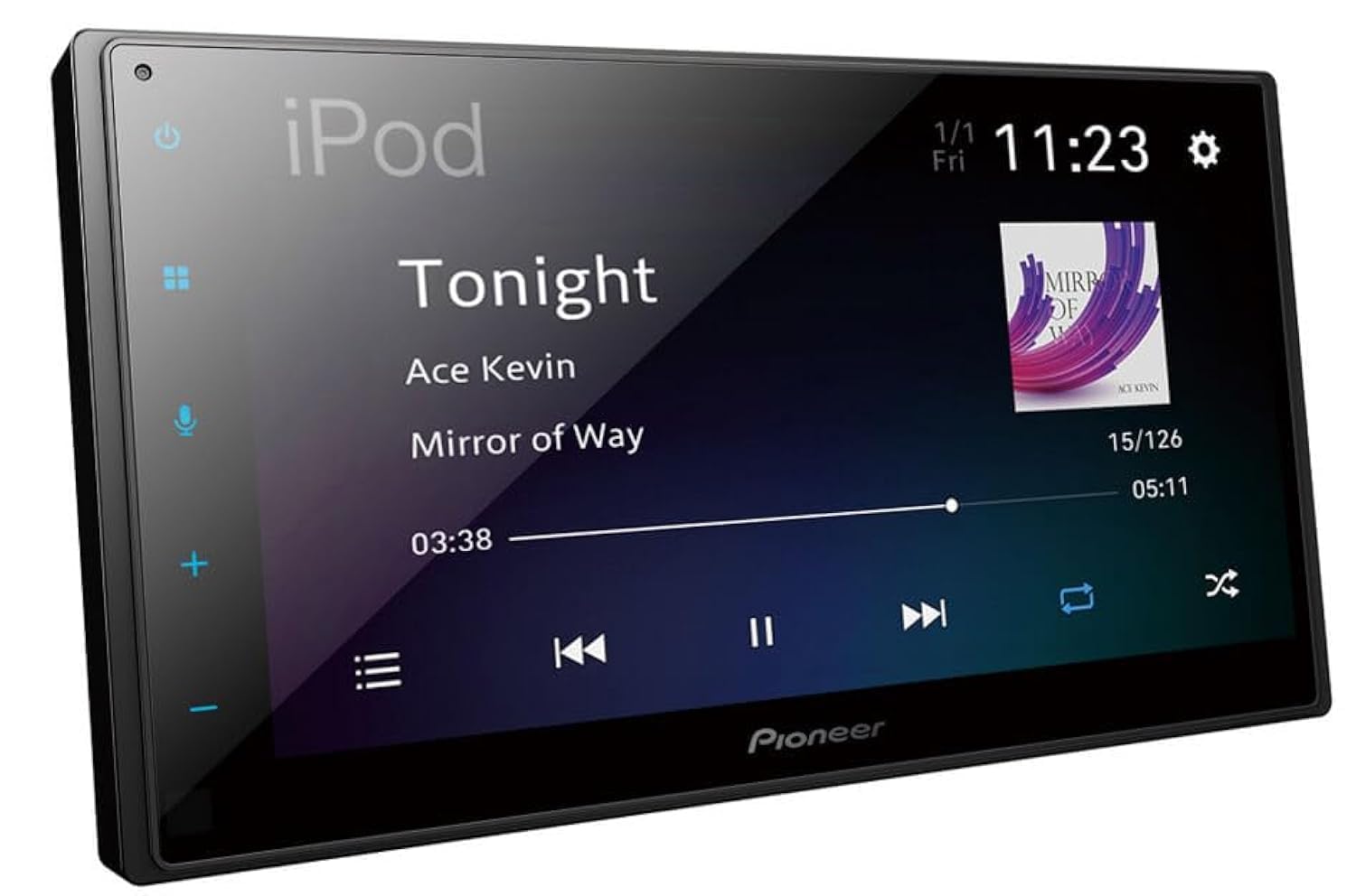Pioneer DMH-A4450BT WVGA Capacitive Touch Screen Car Stereo, 6.8-Inch Size