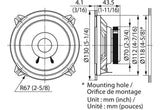 Kenwood KFC-S1356 Bi-Cone Speakers - Black