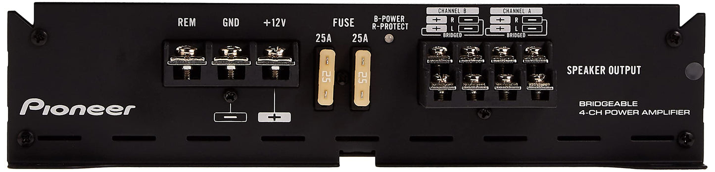 Pioneer Car Amplifier GM-E7002,Number of Channels 2/1 Max Wattage(4 ohms) 125Wx2/500Wx1(Bridge) Rated Power(4 ohms <=1% THD+N) 70Wx2