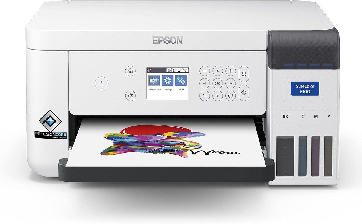 Epson SureColor SC-F100 A4 Textile Dye Sublimation Printer | Small Business/Start up for Creating Promotional Merchandise - City Park
