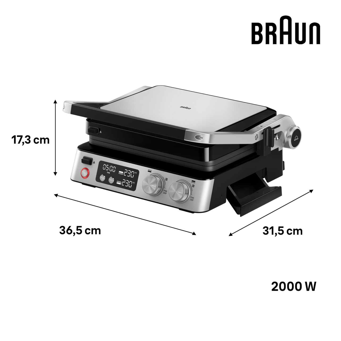 Braun MultiGrill 3-in-1 Contact Grill, BBQ & Oven,