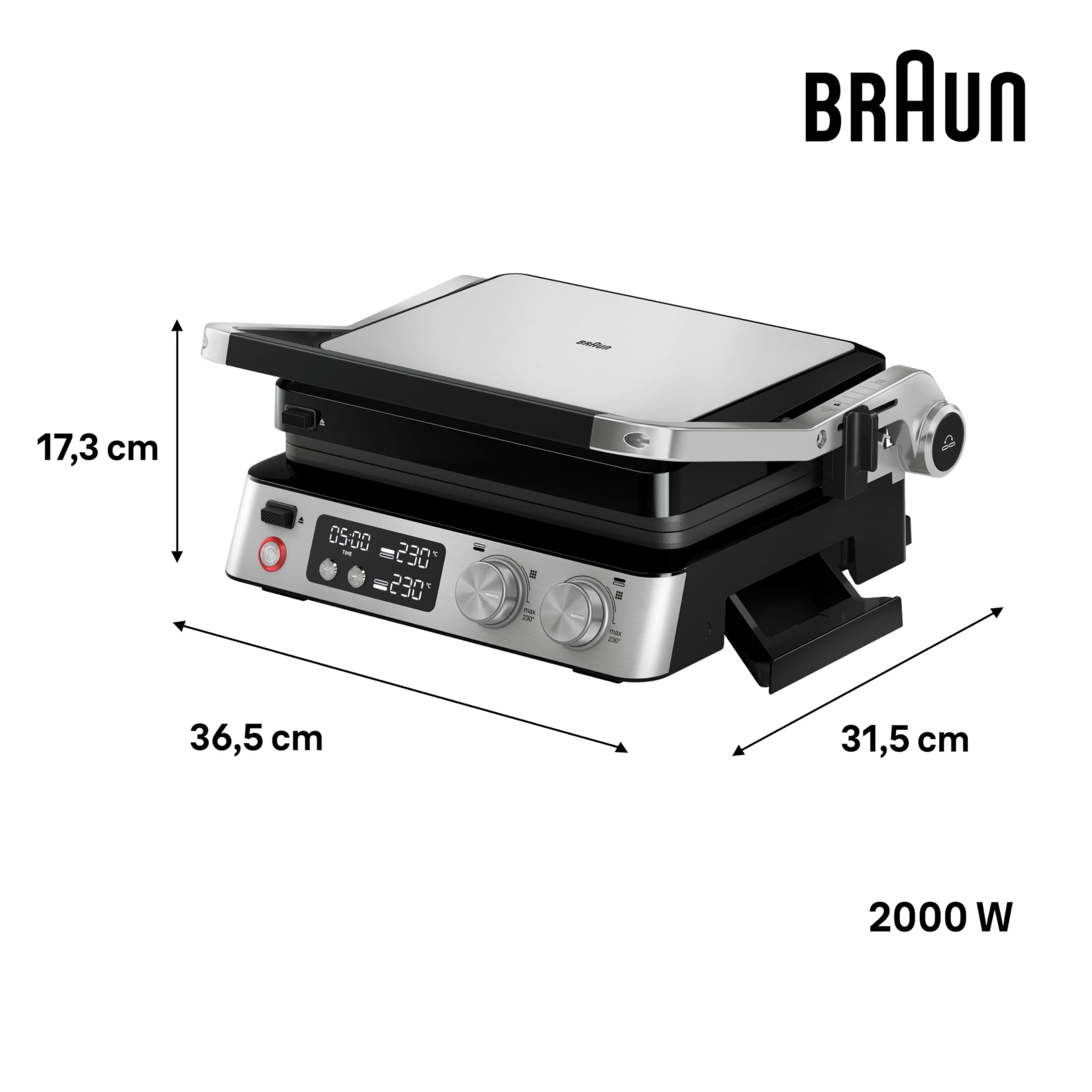 Braun MultiGrill 3-in-1 Contact Grill, BBQ & Oven,