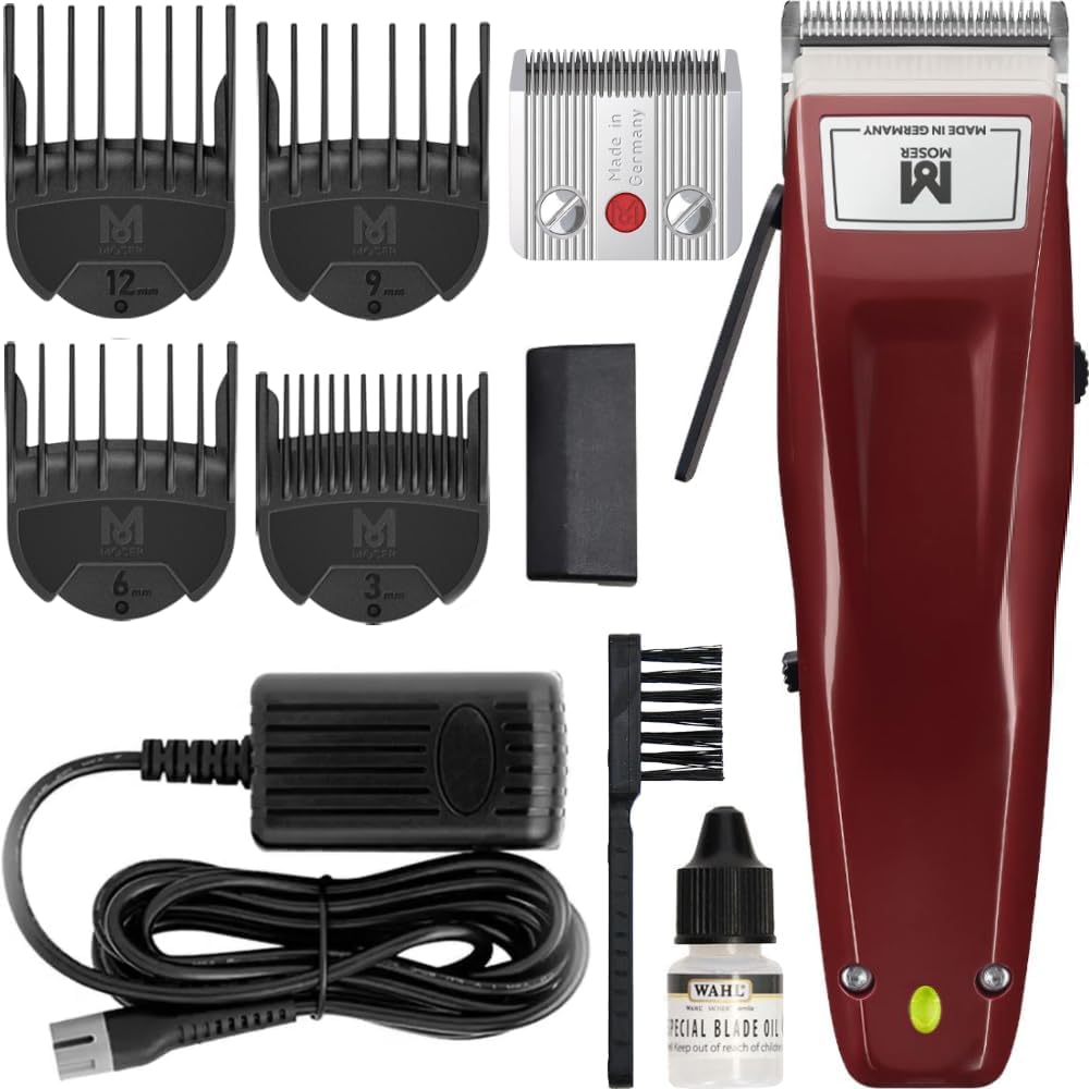 Moser 1400™ 1430-0050 Cordless Professional Hair Clipper for Men | High-grade Stainless Steel blade set | MultiClick Adjustment | 3-Hour Battery Life and Fast Charging, Made in Germany