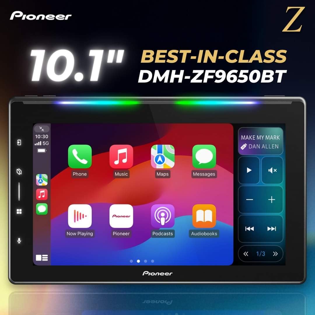 Pioneer DMH-ZF9650BT 10.1" HD Floating AV Receiver with Wireless Apple CarPlay, Android Auto