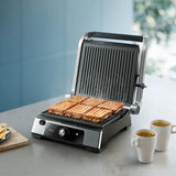Philips Kontaktgrill - Temperaturfühler und 8 Voreingestellte Funktionen Grill mit großer Grillfläche. Digitale Temperaturregelung 60°C-220°C. Leicht zu reinigen (HD6307/70)