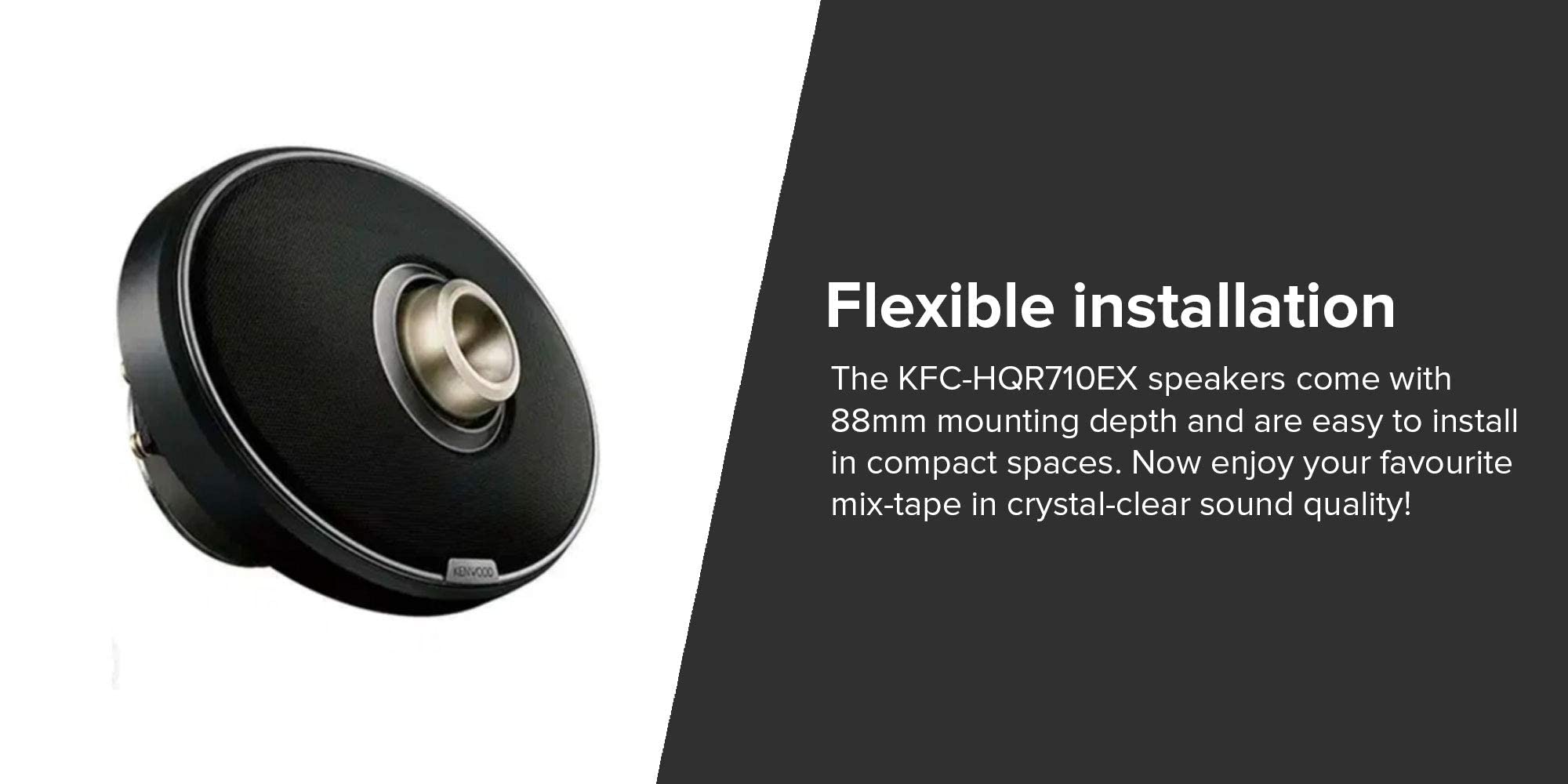 Kenwood Kfc-HQR710EX 7x10in 700 Watt 2-Way (Double Bass) Car Audio Speakers