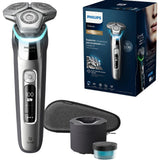 Philips Shaver Series 9000 SkinIQ with Pressure Guard Sensor, Dual SteelPrecision Blades, 360-D Flexing Heads, Chrome, S9985/50